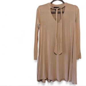 Forever 21 Taupe Long Sleeve Dress
